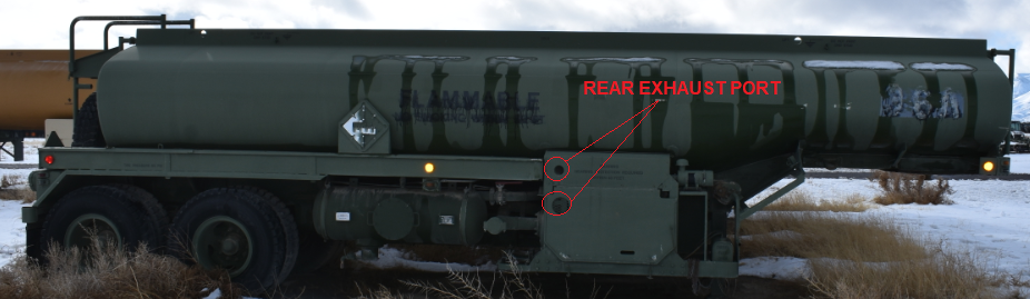 Quickly ID these models by the exhaust ports ​on and above fuel tanker engine access door